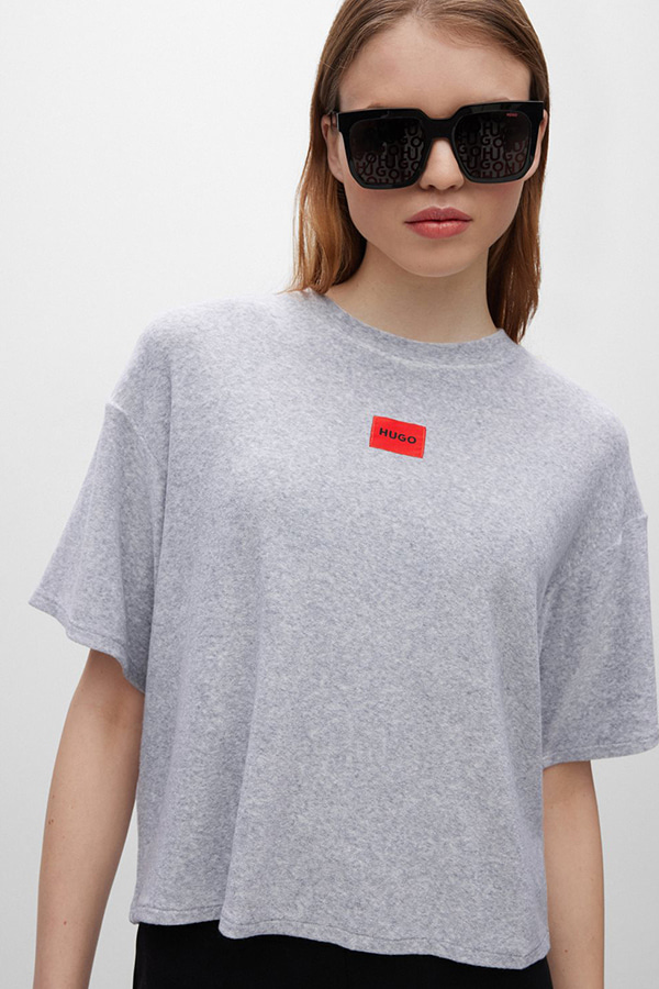 ΠΥΤΖΑΜΑ HUGO (T-SHIRT & TROUSERS) - 033 ΓΚΡΙ